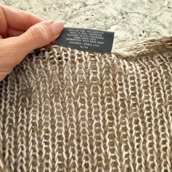 Wooden Ships Sweater Women’s XS/S Brown Pullover Knit Loose V-Neck - Picture 8 of 10